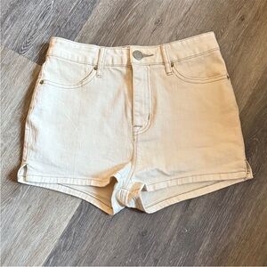 BDG Women's Cream Super High Waisted Shorts Size 25